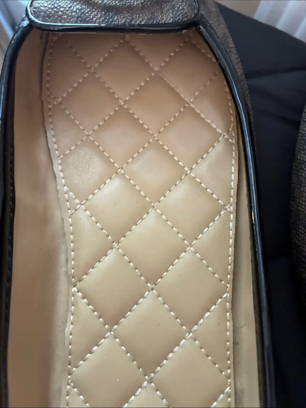 Michael Kors Brown Logo MK Gold-Emblem Loafers
